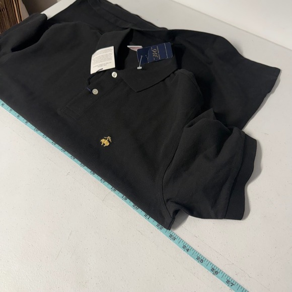 Brooks Brothers 346 Mens Black Pique Cotton Polo Shirt Original Fit Medium NEW - Picture 2 of 10